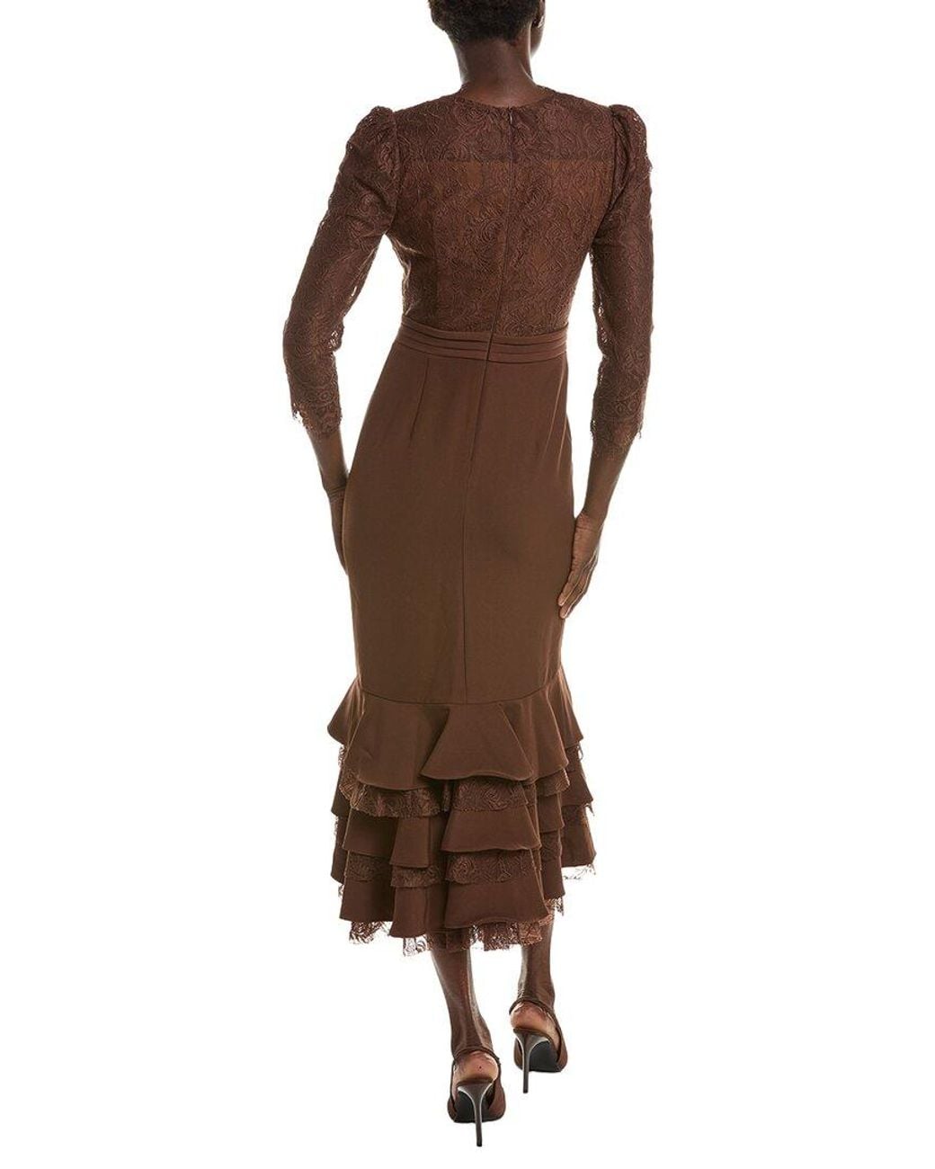 BRC By BURRYCO Brown Solid Maxi Dress