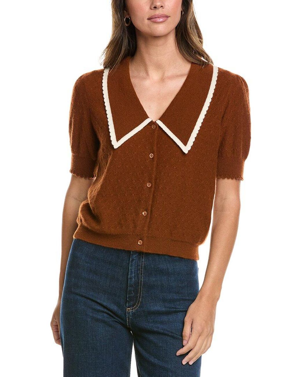 FRAME Blue The Cashmere Sailor Sweater