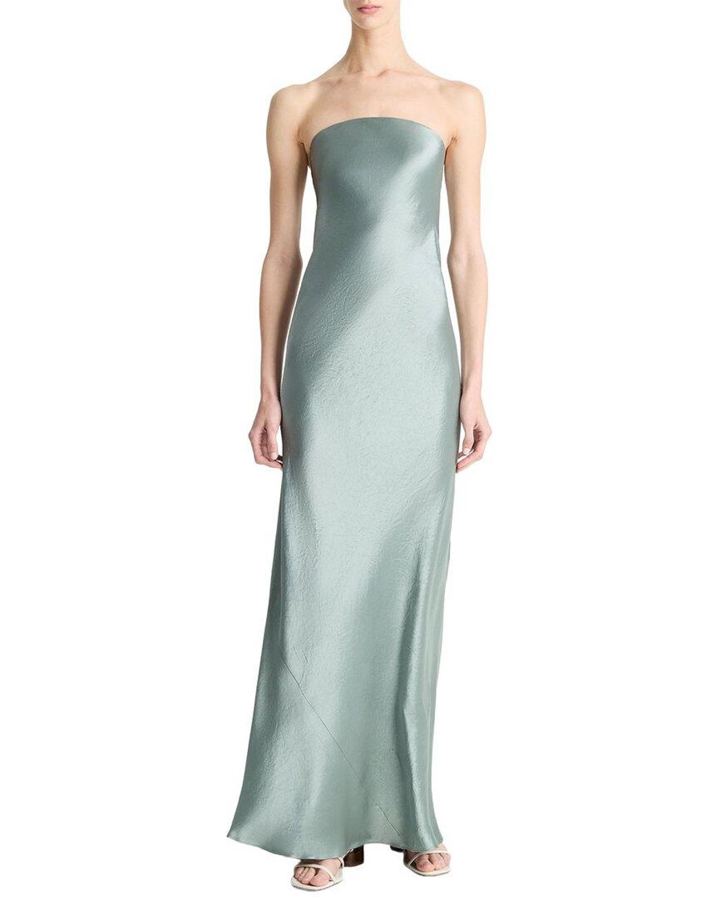 Vince Blue Strapless Maxi Dress