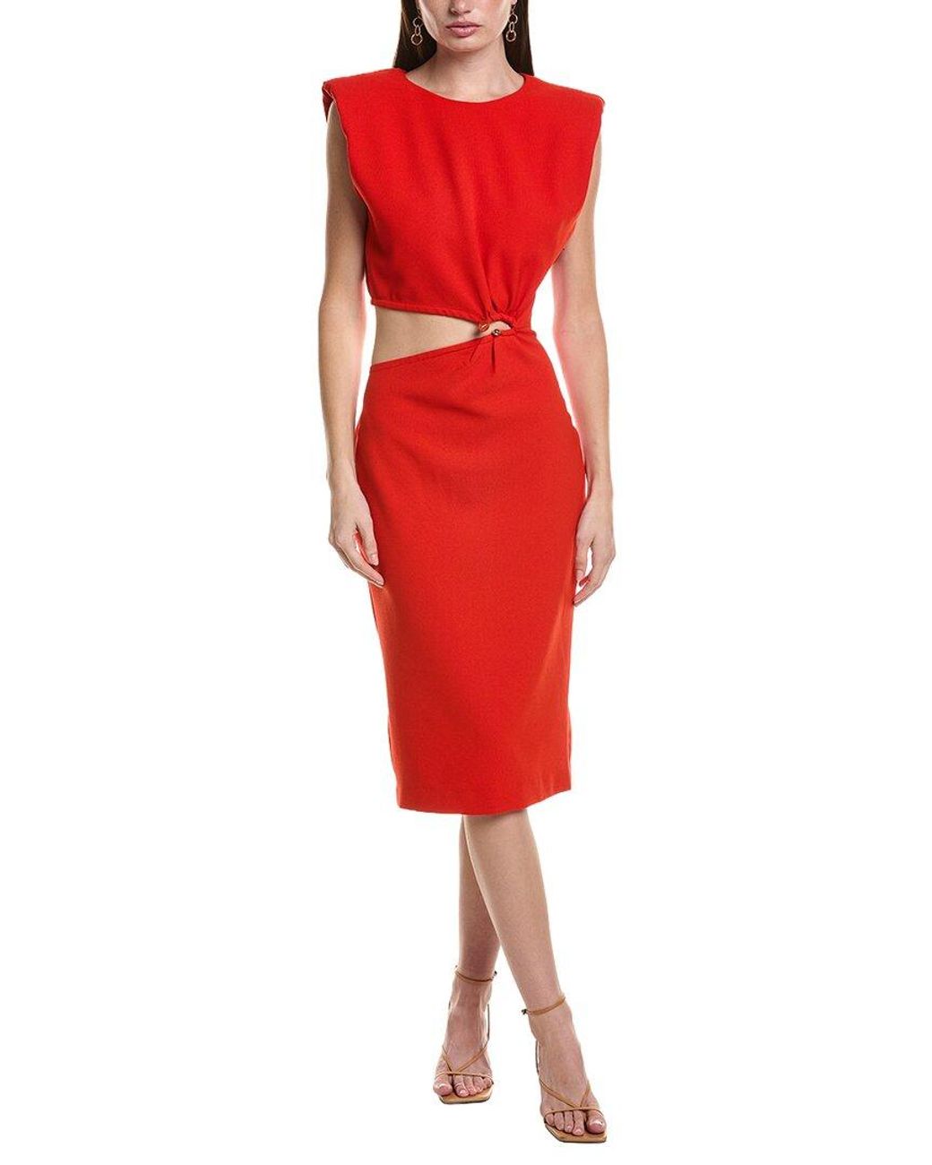 Ba&sh Red Iris Midi Dress