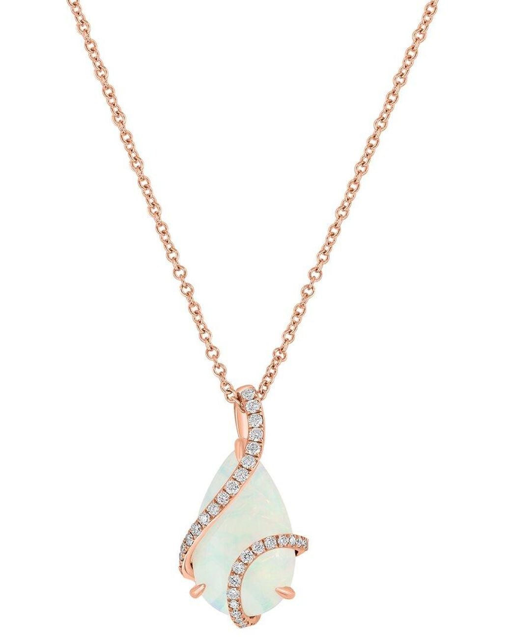 Effy Fine Jewelry Metallic 14K Over 2.86 Ct. Tw. Diamond & Opal Necklace