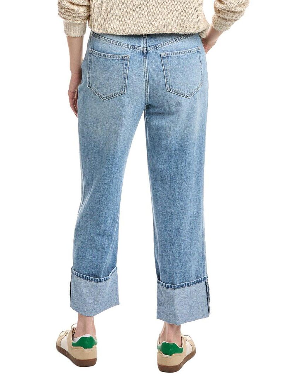 L'Agence Blue Leighton Ultra High-Rise Cuff Stovepipe Cristo Jean