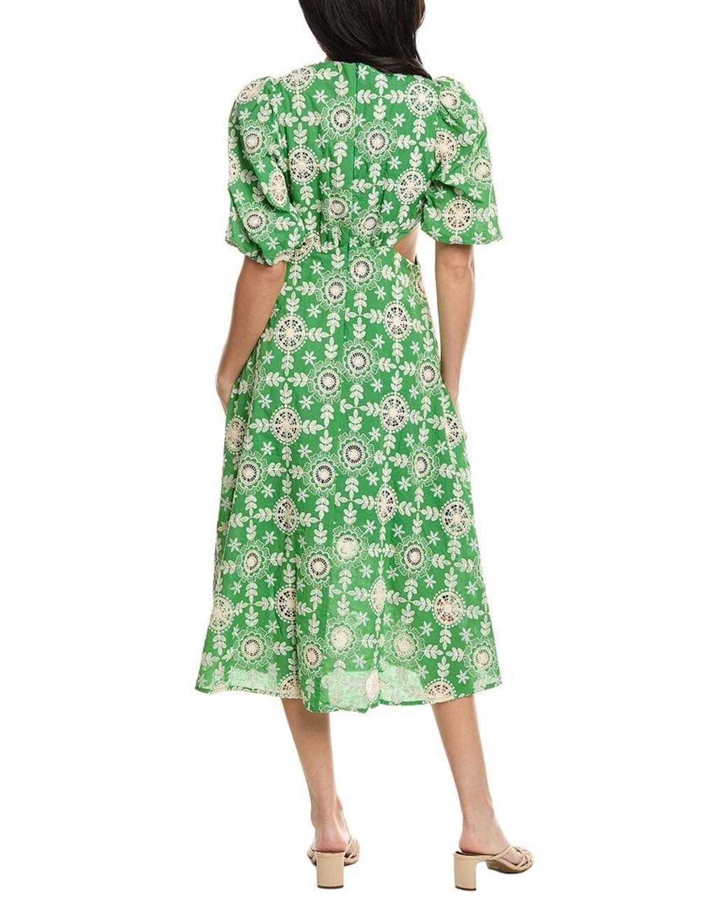 Seraphin Green Midi Dress