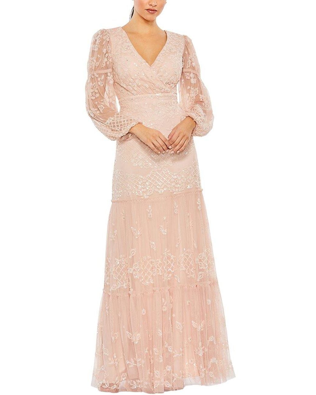 Mac Duggal Pink Wrap Gown