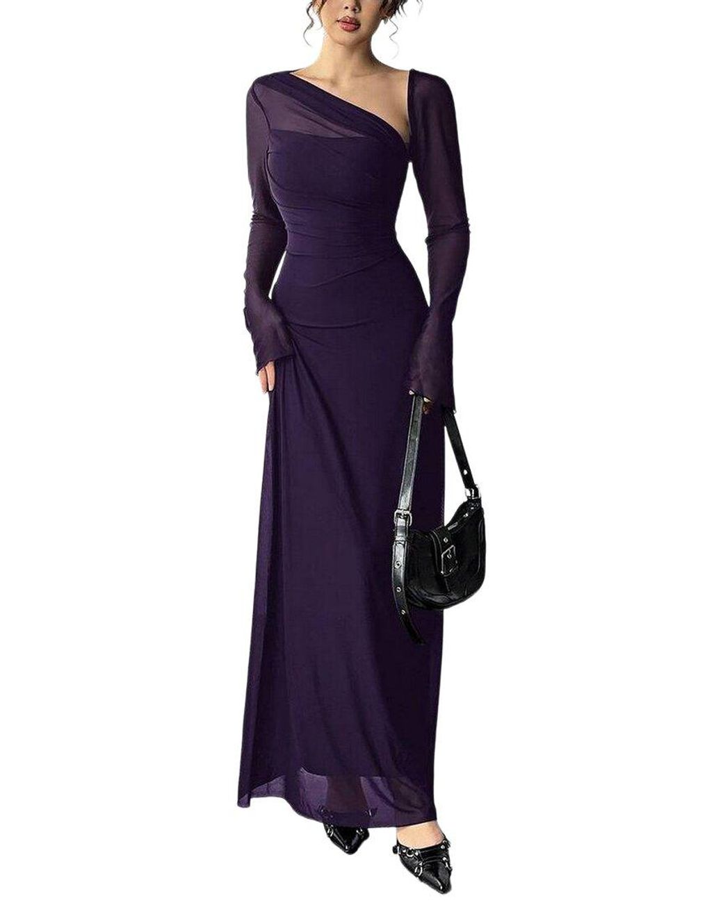 XIRELLI Blue Solid Maxi Dress