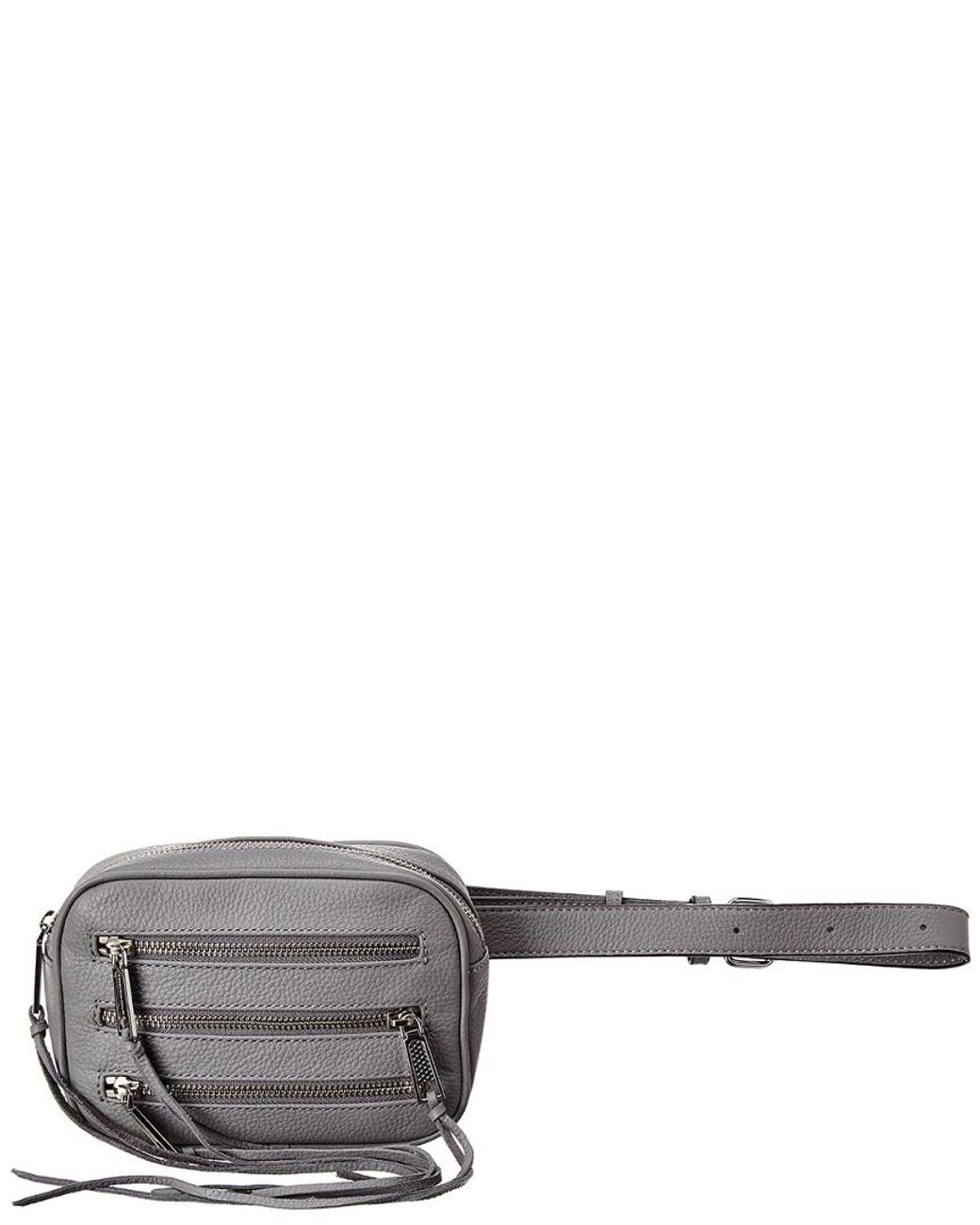 rebecca minkoff 3 zip leather belt bag