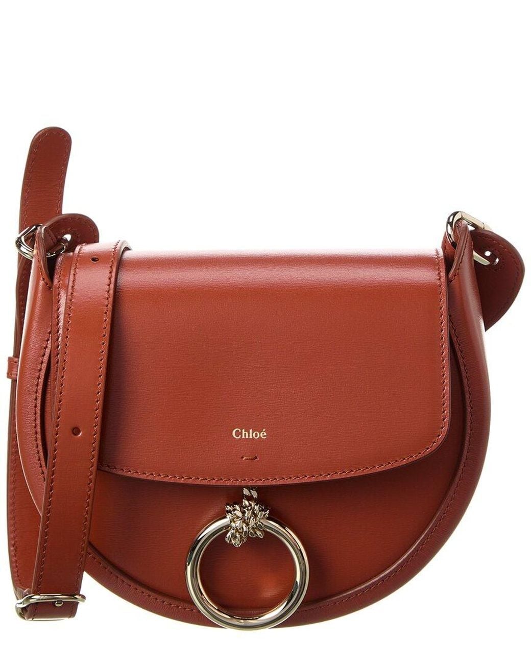 Chloé Brown Arlene Leather Crossbody