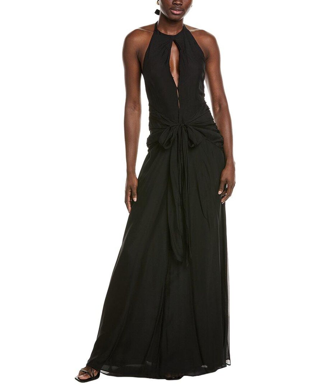 Azeeza Black Avya Silk Gown