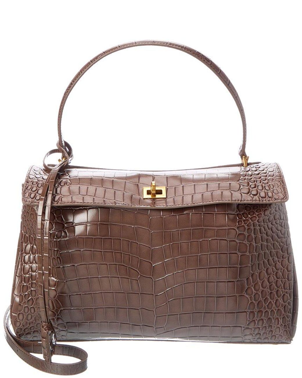 Tiffany & Fred Paris Brown Large Smooth Leather Tote
