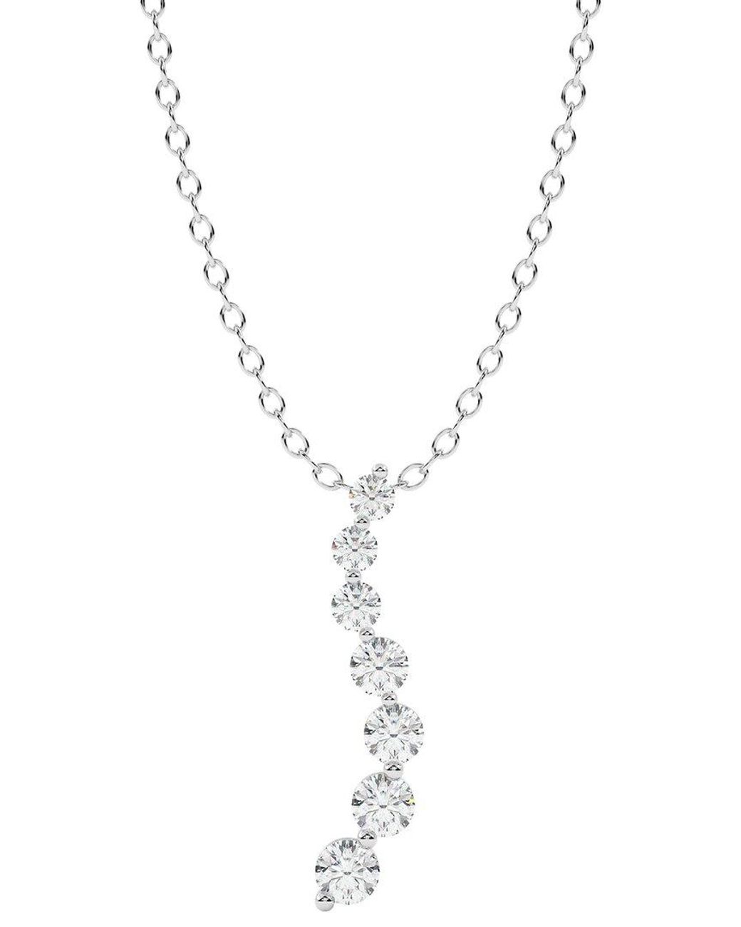 Diamond Select Cuts Metallic 14K 0.50 Ct. Tw. Diamond Pendant Necklace