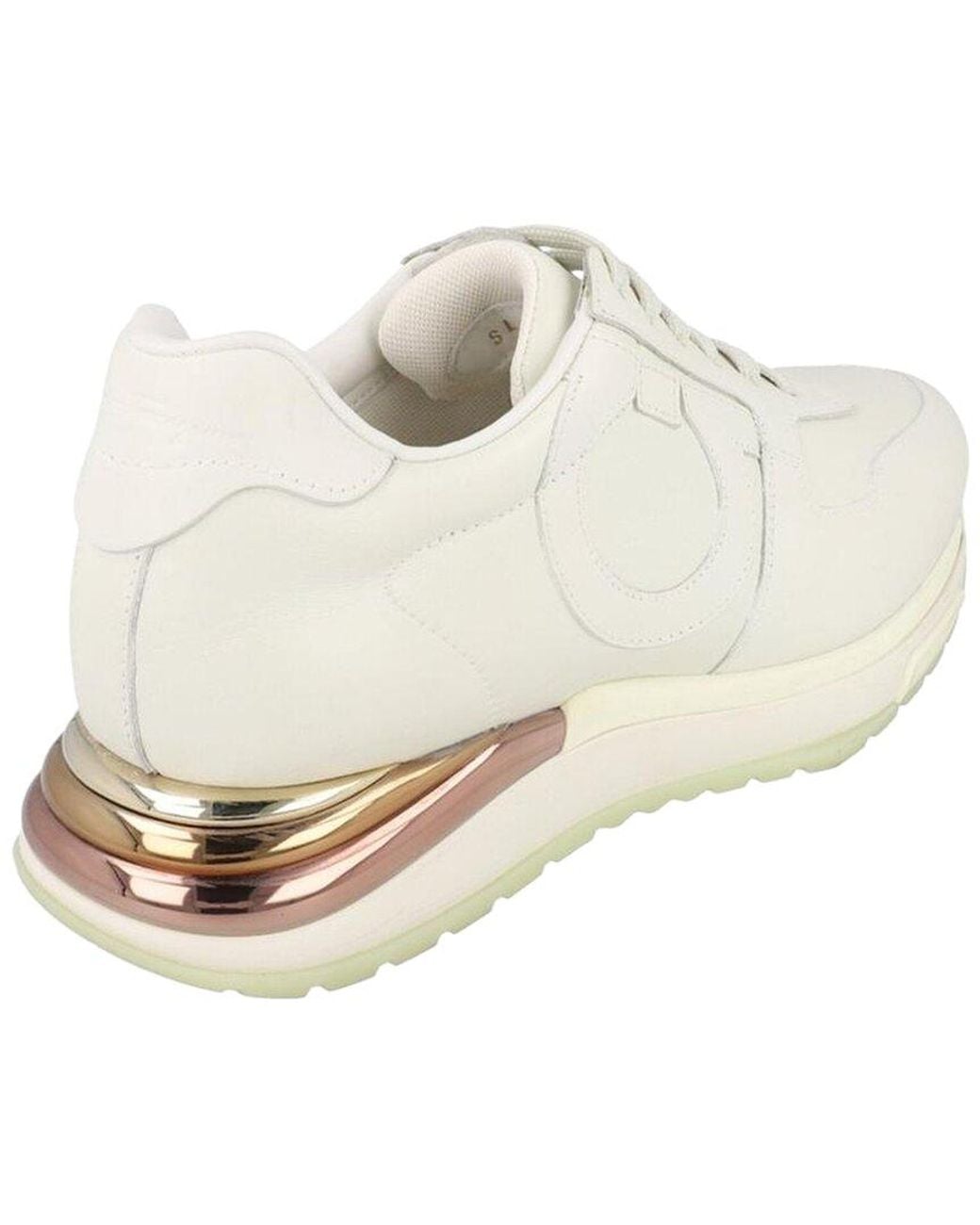 Ferragamo White Brooklyn Low-Top Leather Sneaker