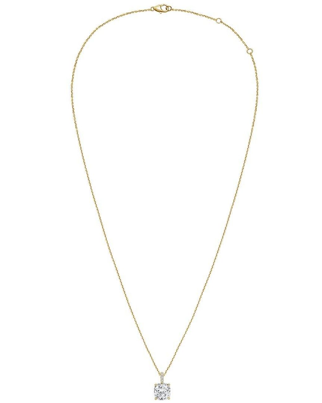 Diana M Multicolor Diana M. 14K 3.15 Ct. Tw. Lab-Grown Diamond Pendant Necklace