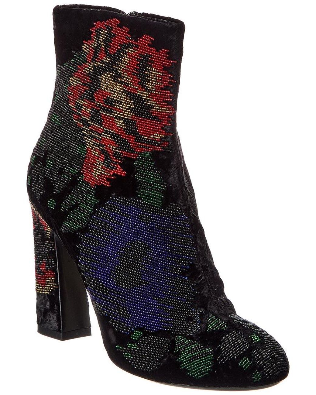 Roger Vivier Blue Chunky Velvet Boot