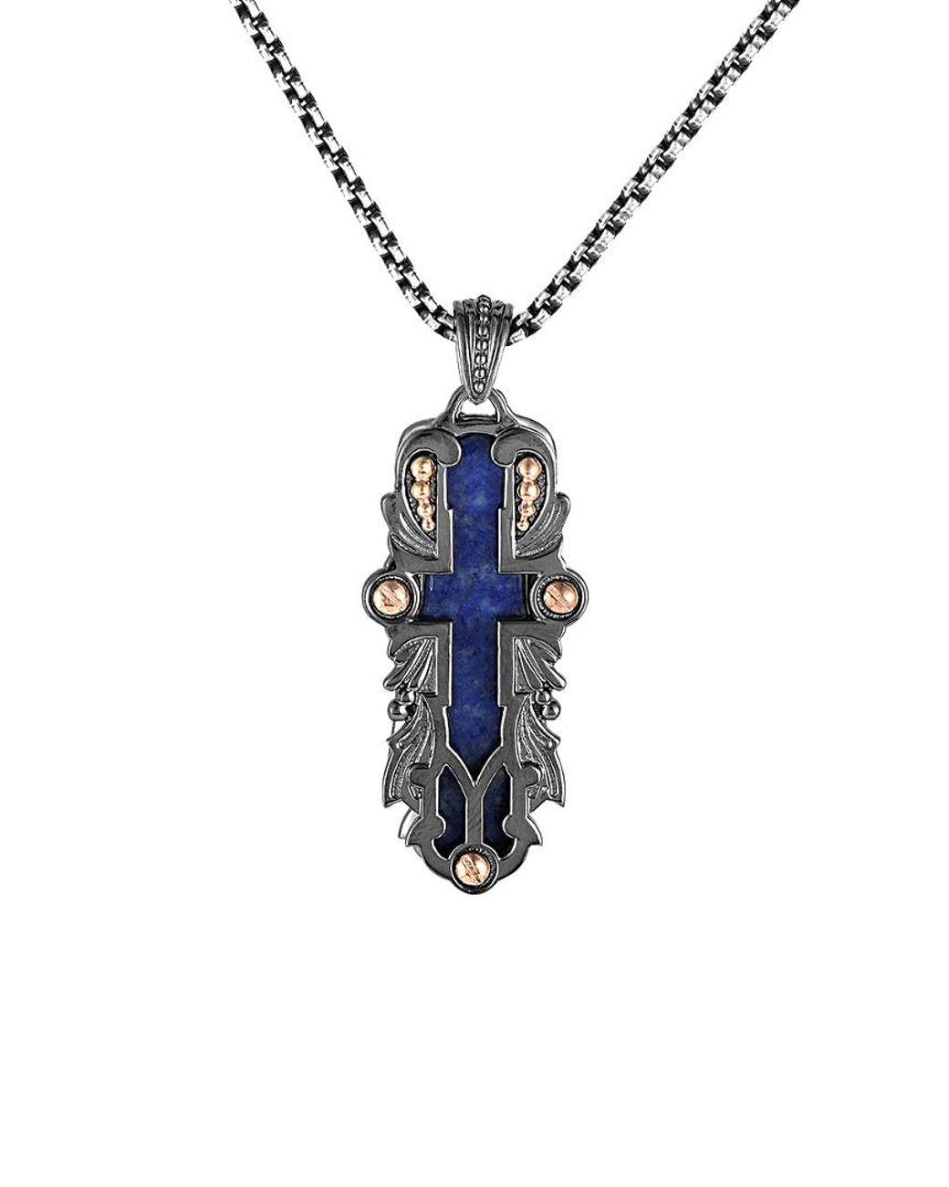 Silver Lapis Lazuli Necklace 