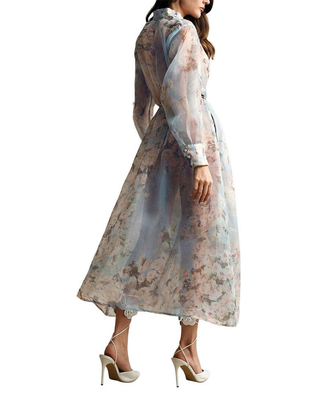 COLON DIANA Blue Midi Dress