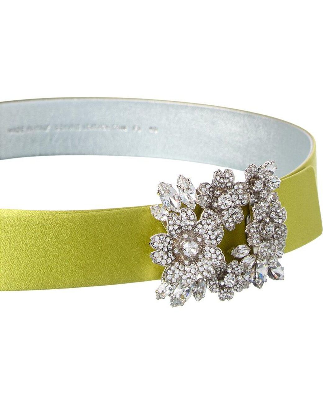 Roger Vivier Green Satin Belt
