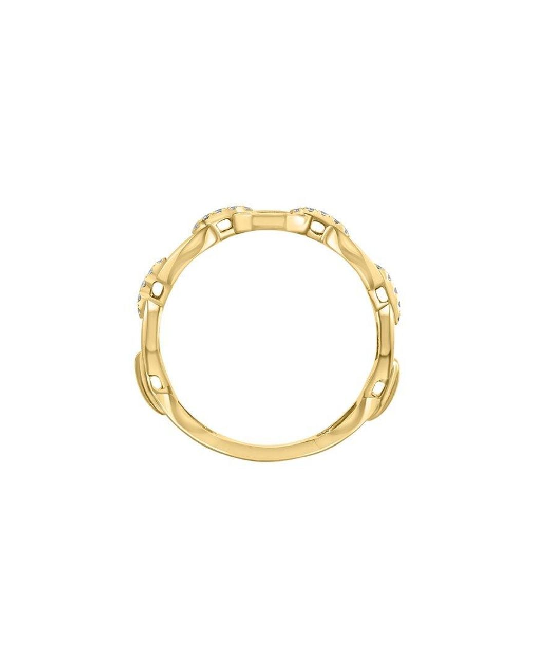 Effy Fine Jewelry Metallic 14K 0.09 Ct. Tw. Diamond Ring