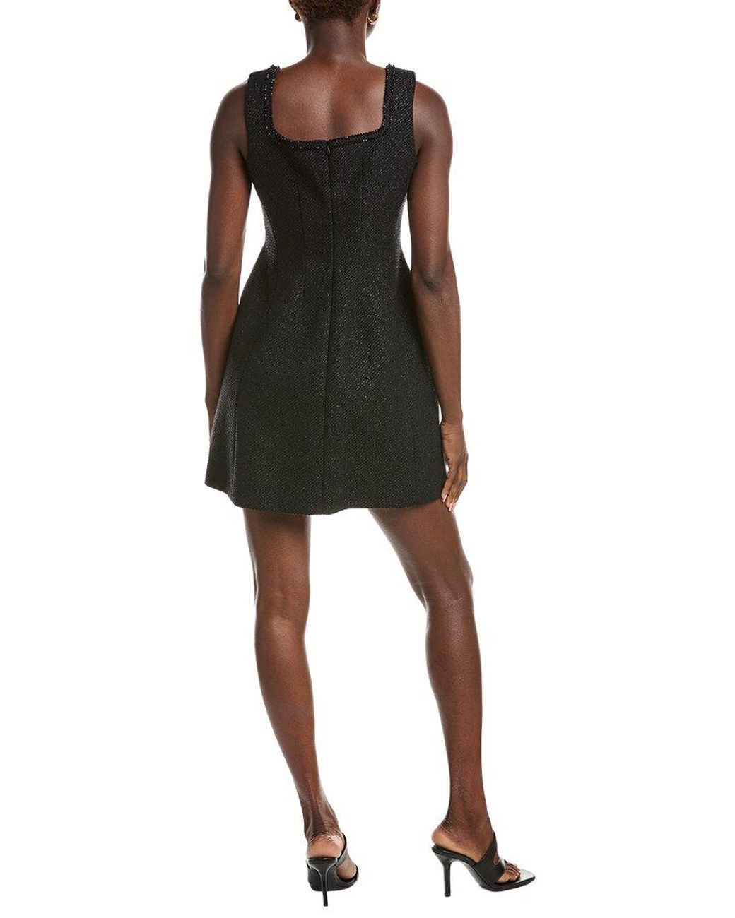 Maje Black Tweed Mini Dress