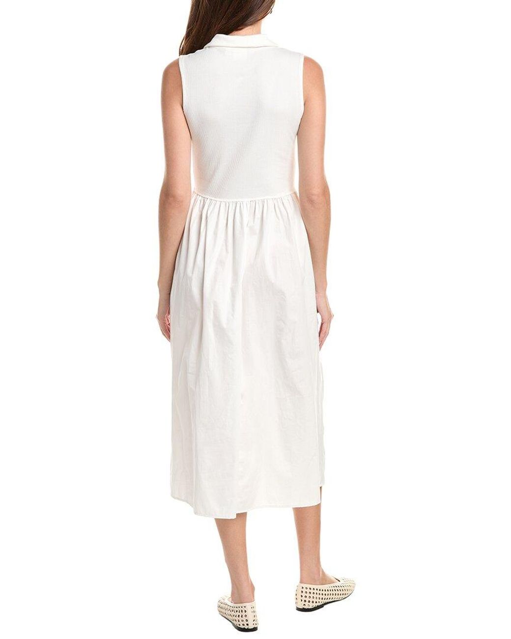 Ichi White Ihmonna Polo Dress