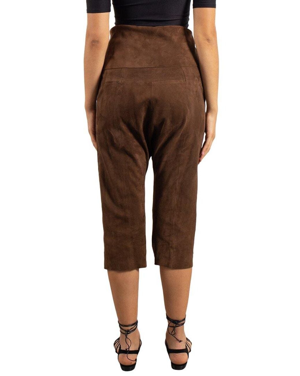 Saint Laurent Brown Leather Pant