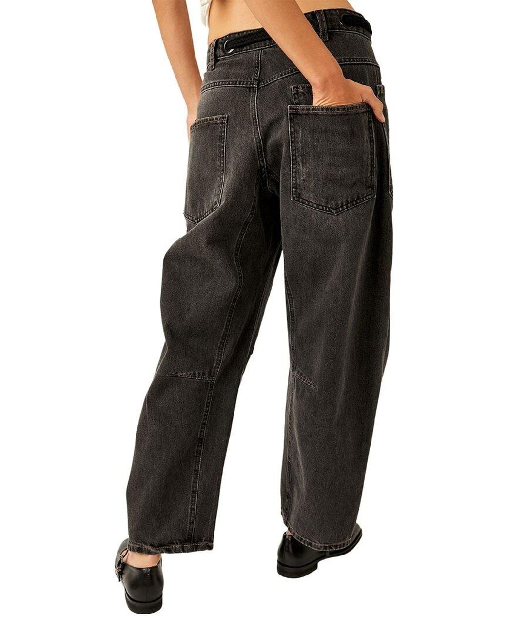 Free People Black Moxie Low Slung Night Hawk 2 Jean