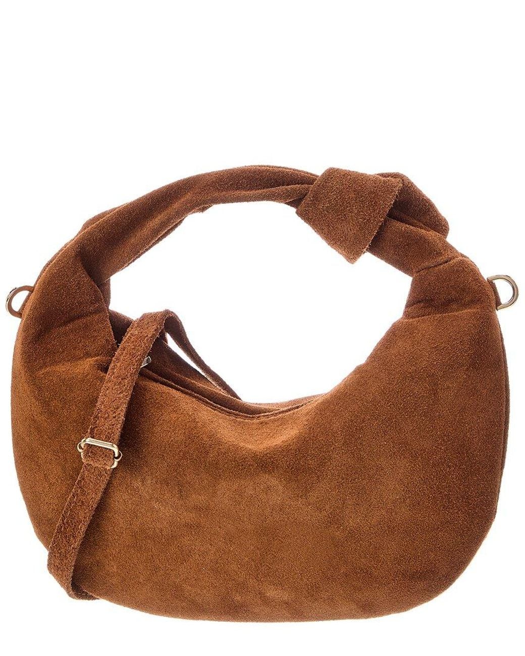 Italian Leather Brown Isabelle Leather Top Handle Bag