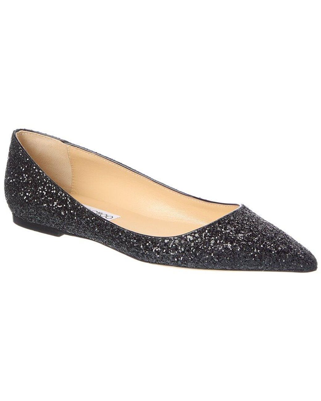 Jimmy Choo Blue Leather Flat