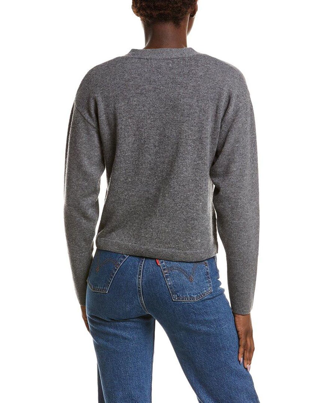 NAADAM Gray 100% Cashmere Blouson Cardigan