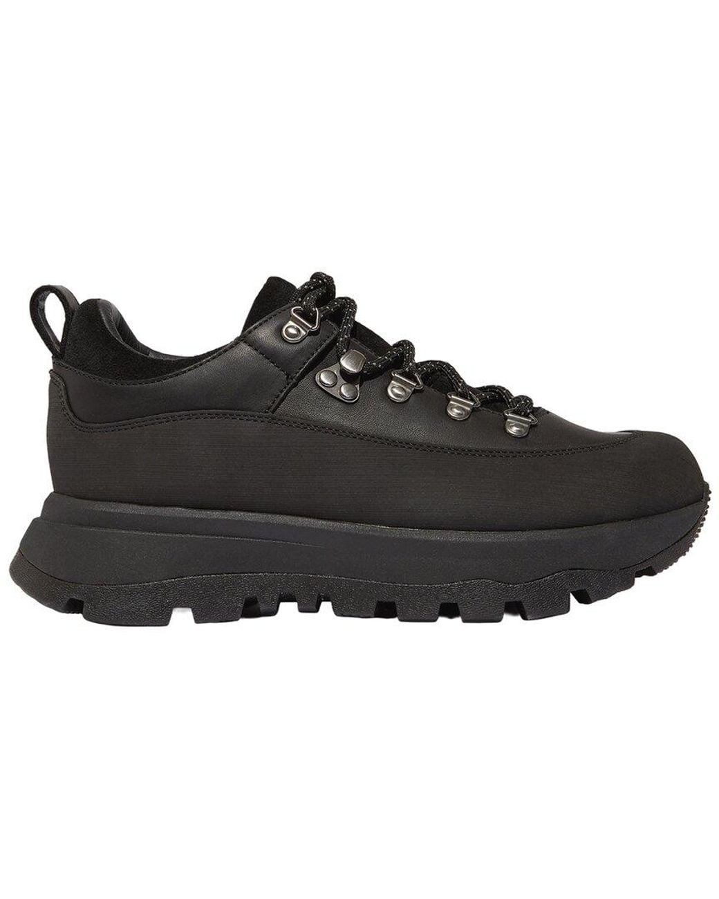 Fitflop Black Leather & Suede Sneaker