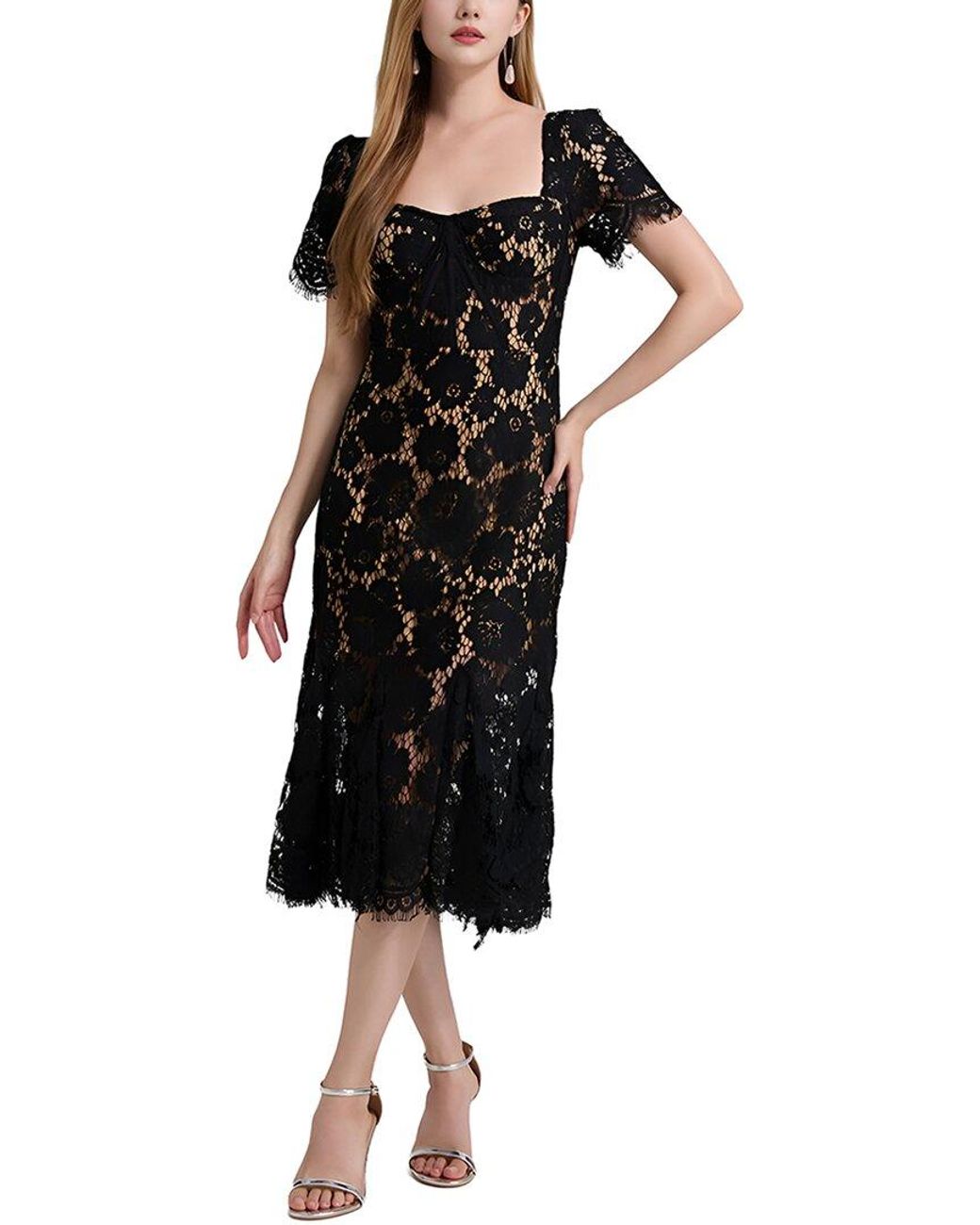 Kayla Paris Black Midi Dress