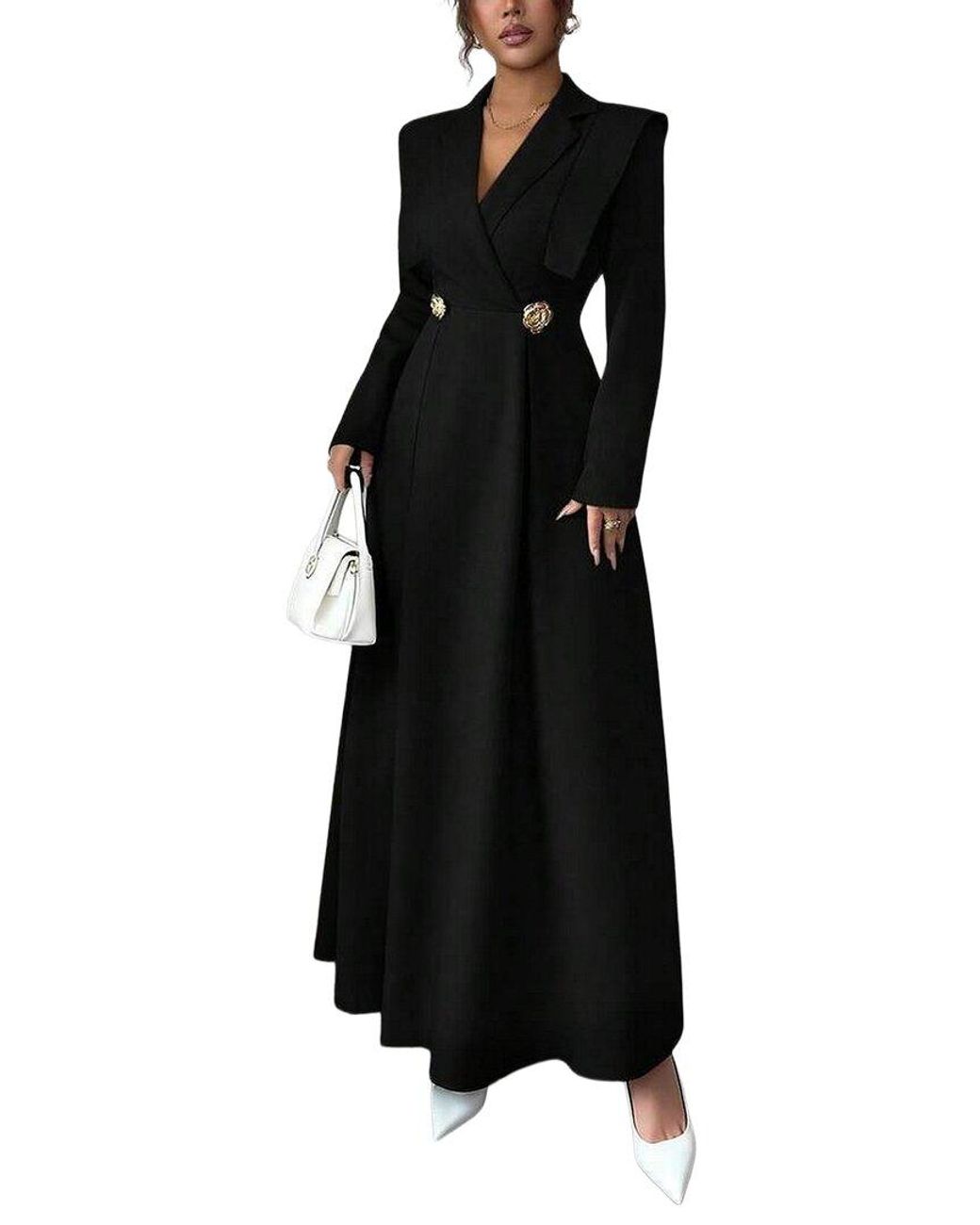XIRELLI Black Solid Maxi Dress