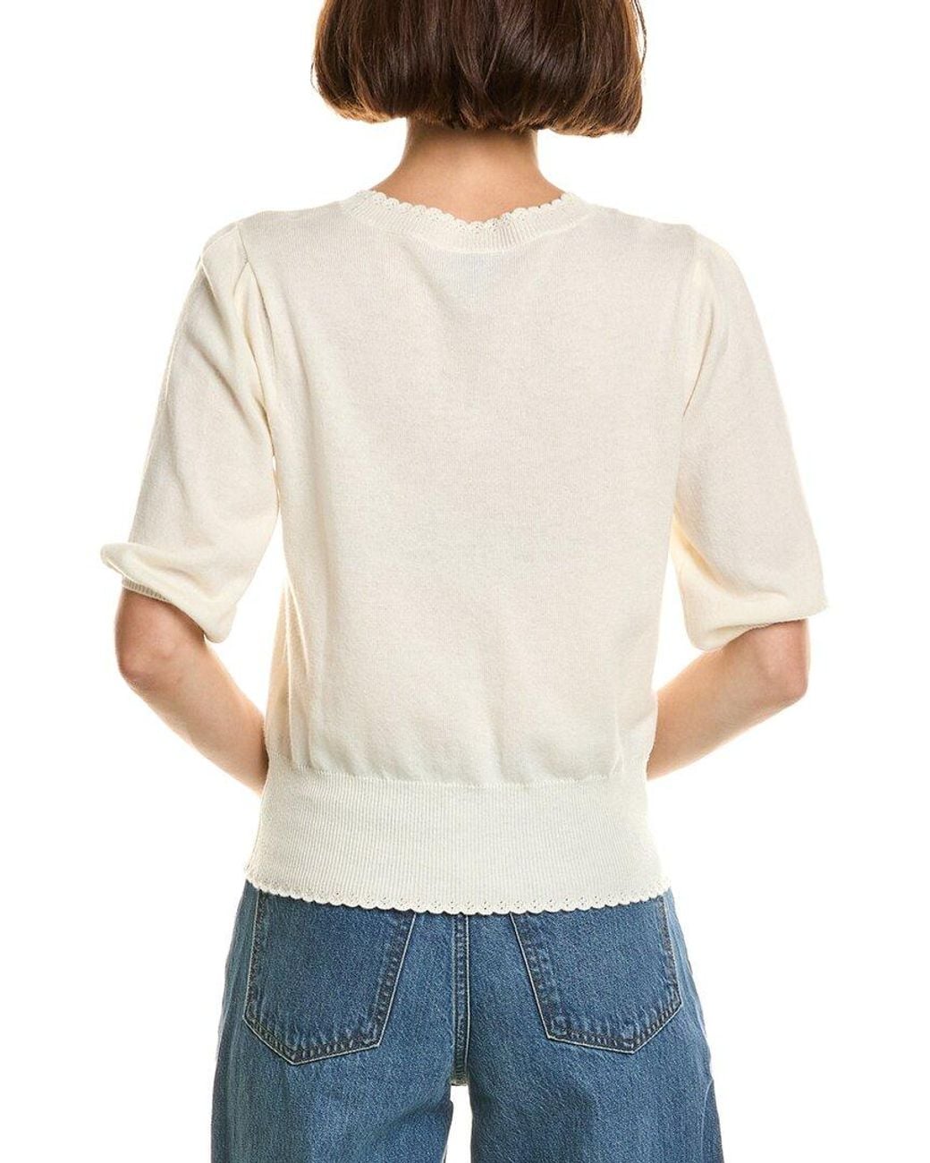 PAIGE White Hyacinth Sweater