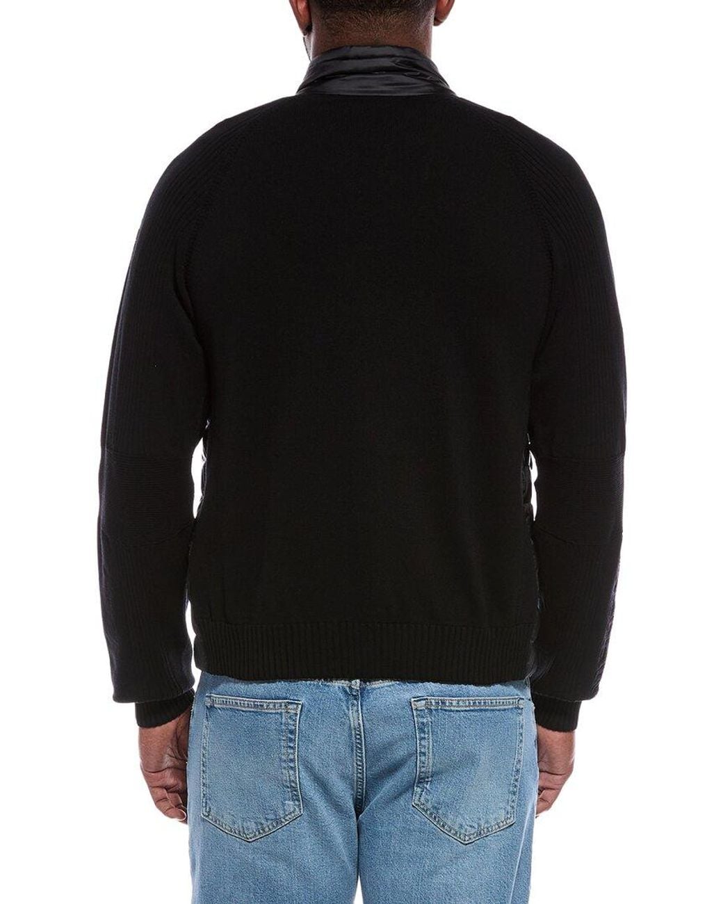 Moncler Black Knit Sleeve Jacket for men