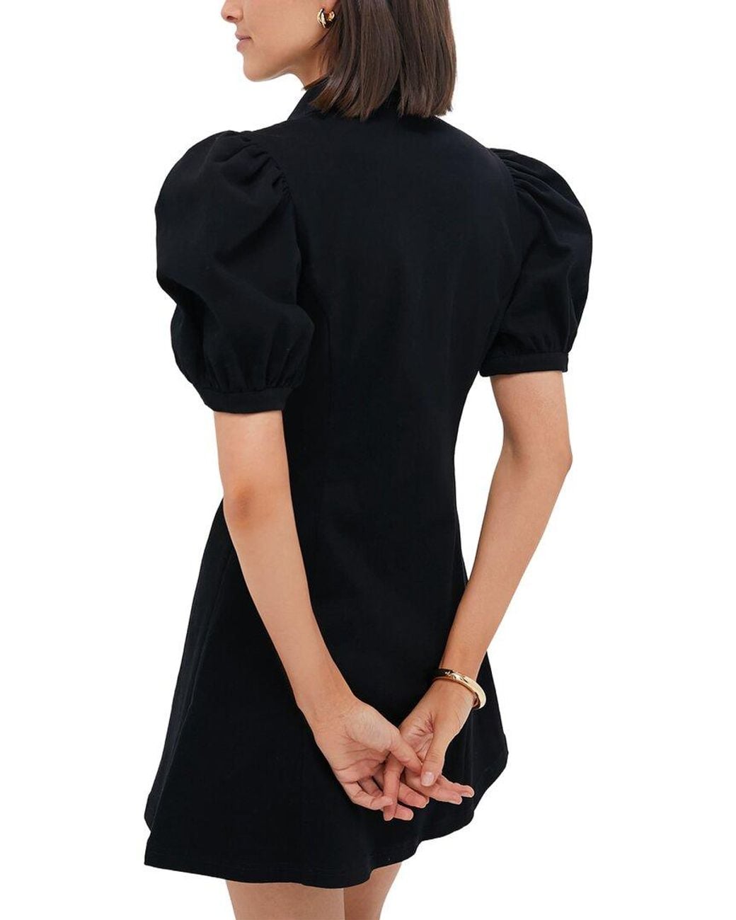 Hyacinth House Black Front Zip Mini Dress