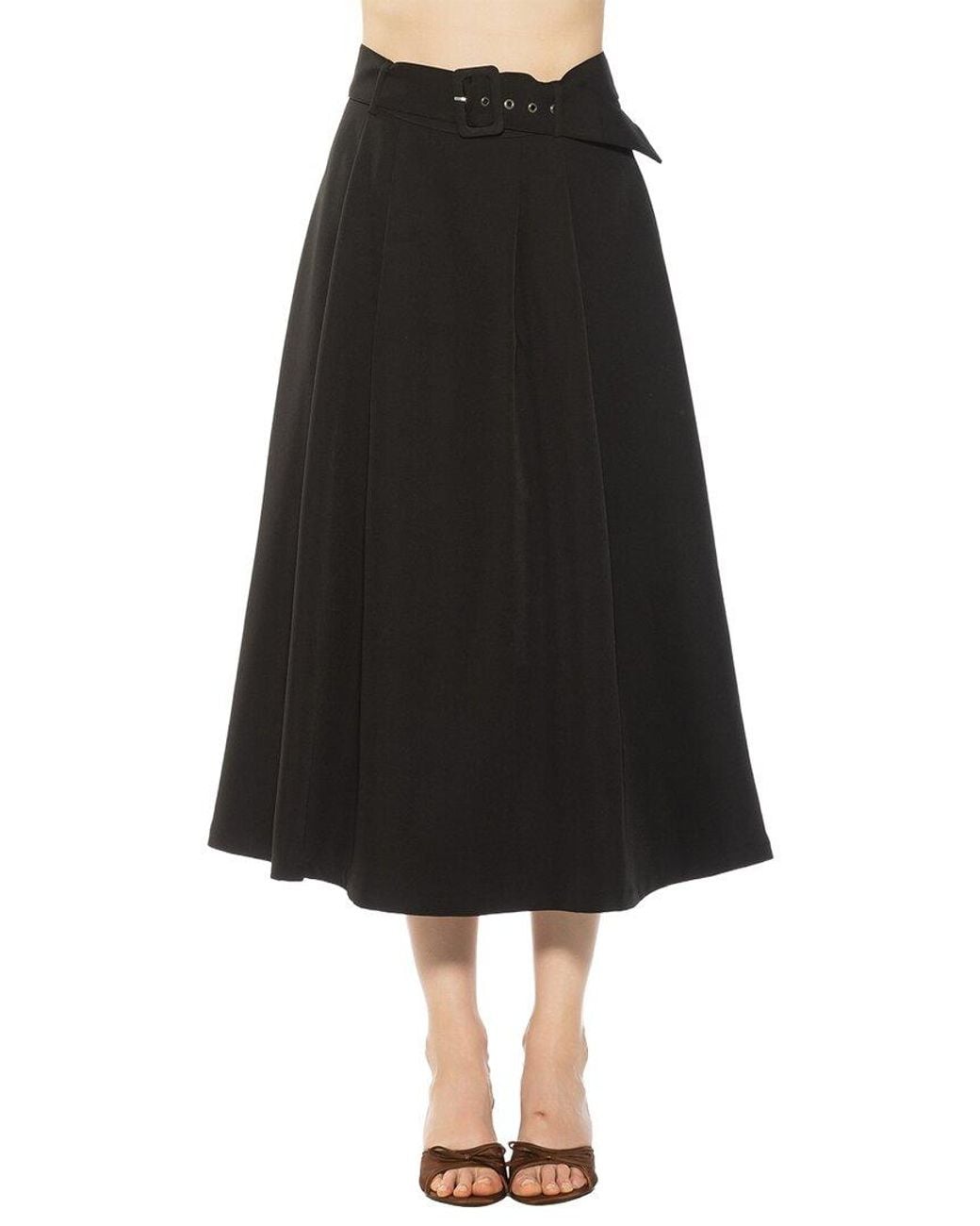 Alexia Admor Black Eline A-Line Skirt