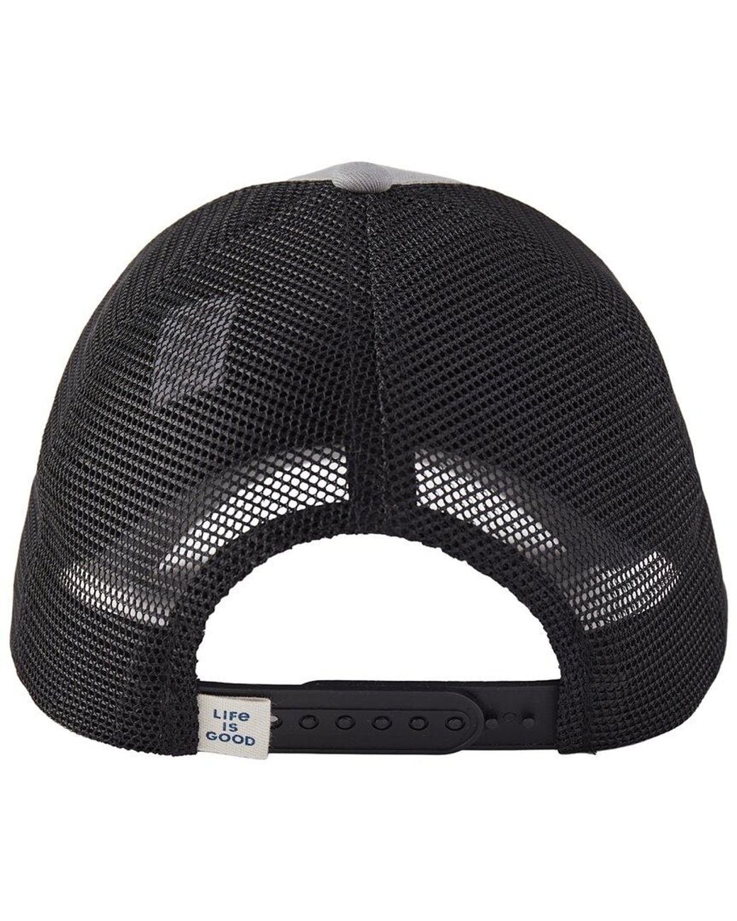 Life Is Good. Gray Trucker Hat for men