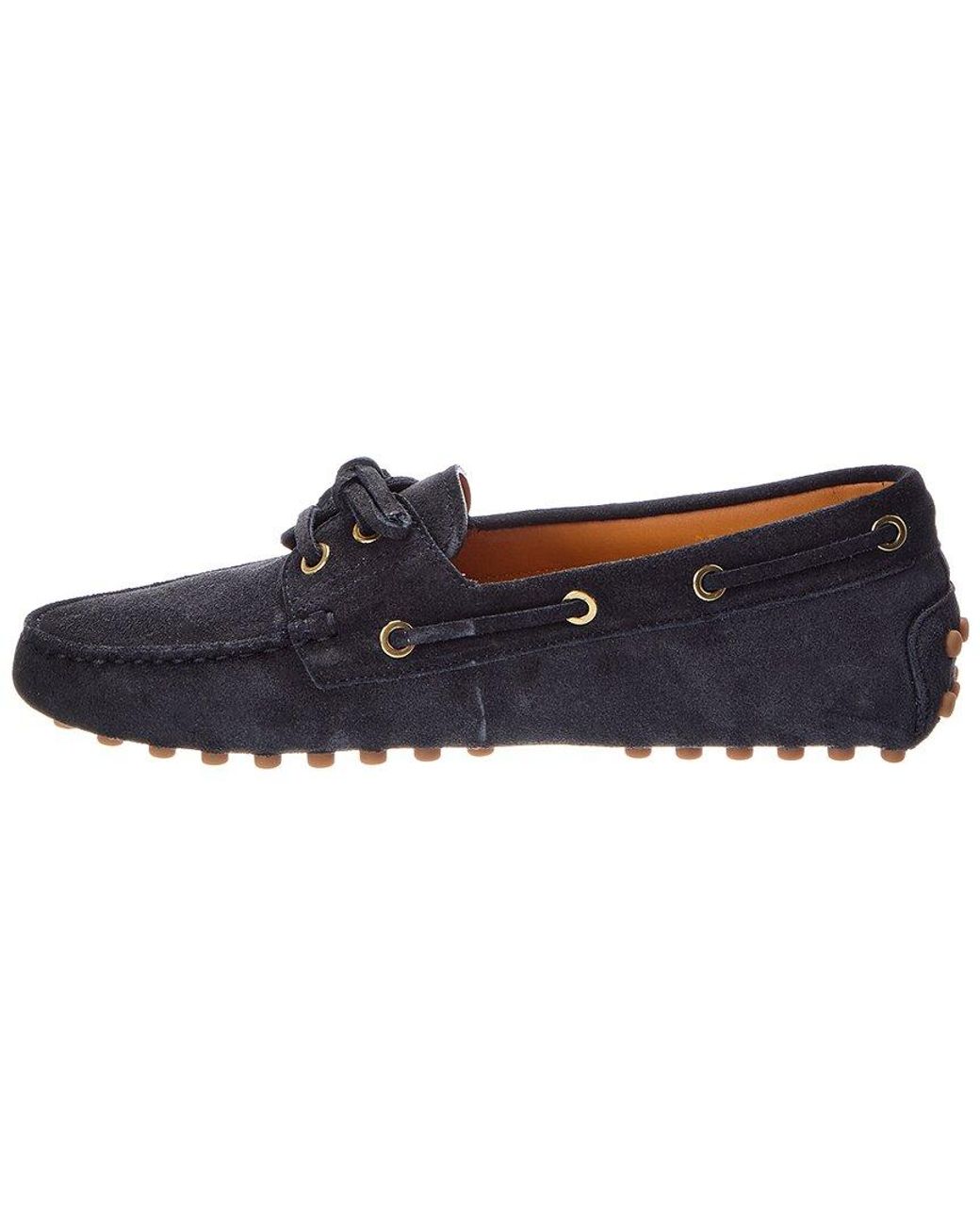 Tod's Blue Gommino Suede Loafer