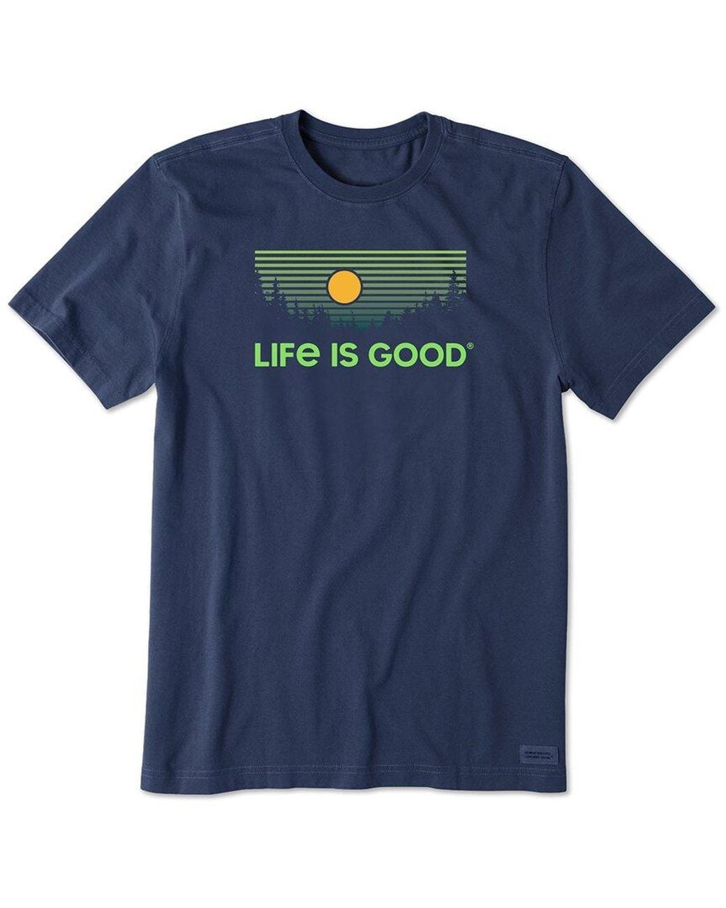 Life Is Good. Blue Crusher T-Shirt for men