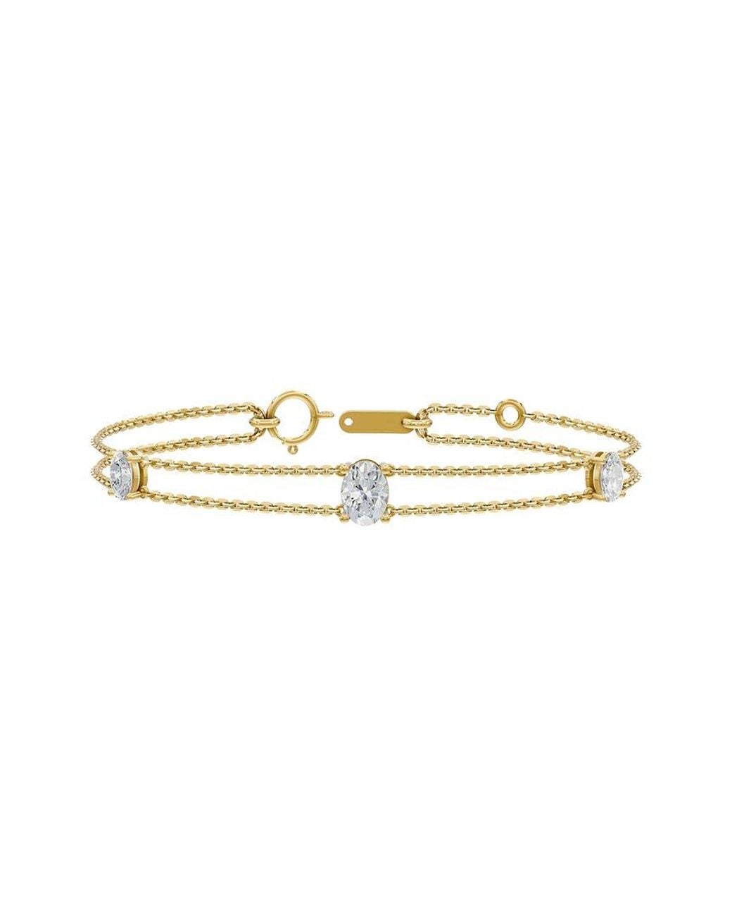 Lab Grown Diamonds White 18K Over 2.00 Ct. Tw. Lab-Grown Diamond Bracelet