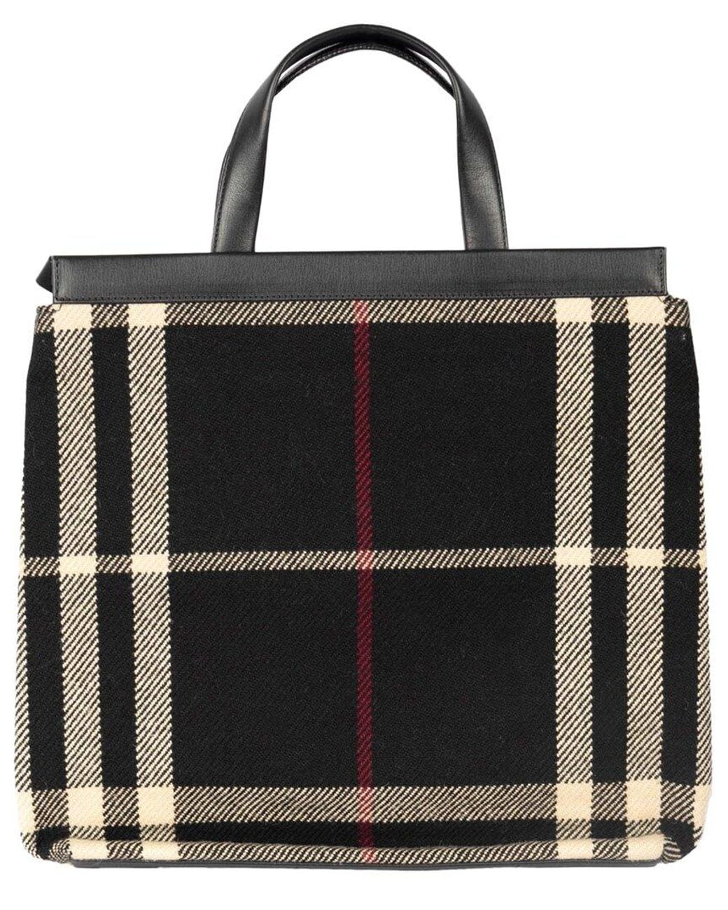 Burberry Black Wool/hair Blanket Tote (authentic Pre-loved)