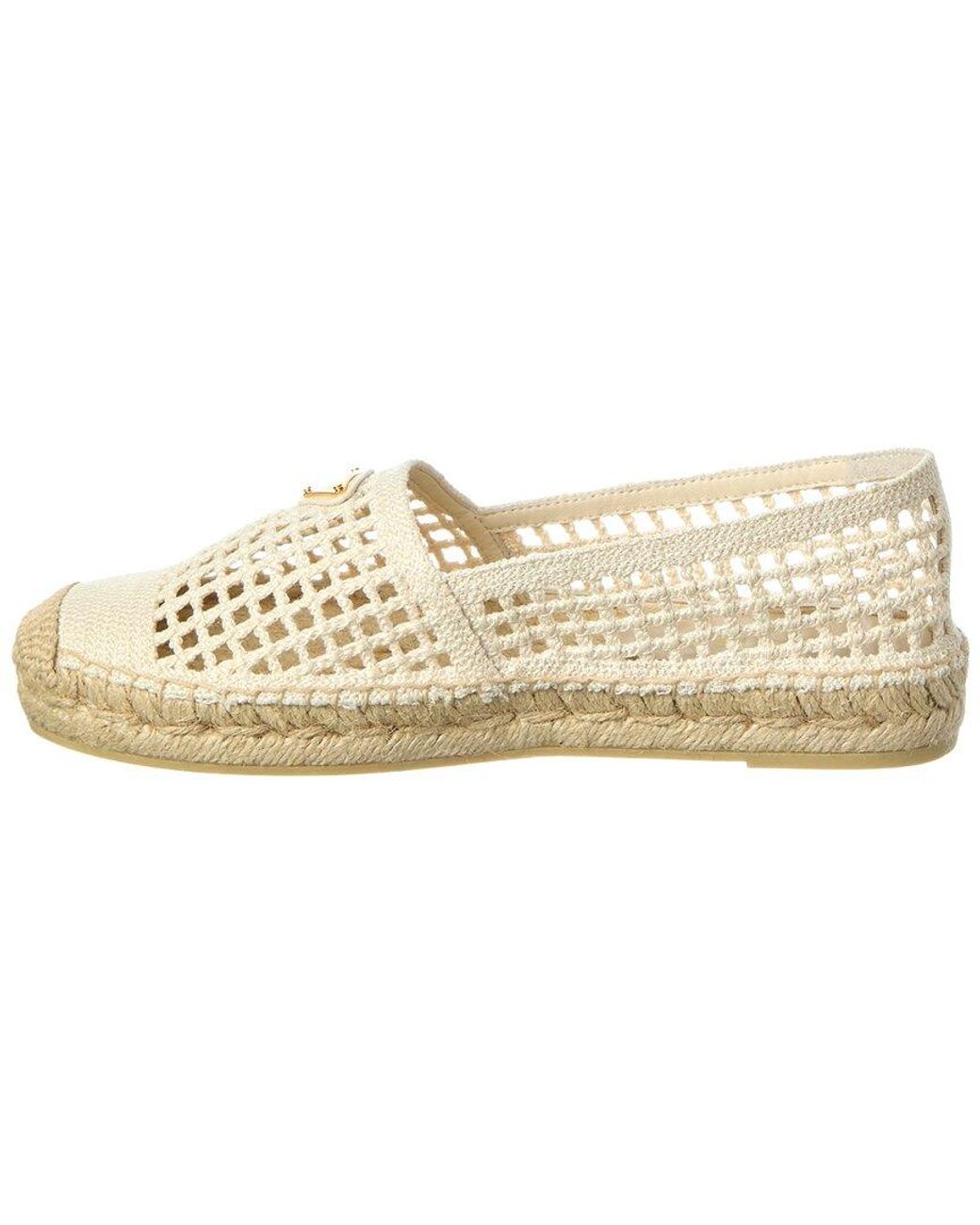 Prada Natural Logo Espadrille