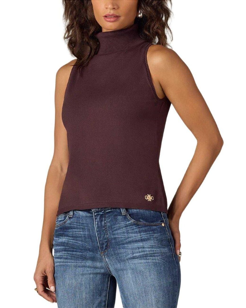 Wit & Wisdom Purple Petite Sweater Tank