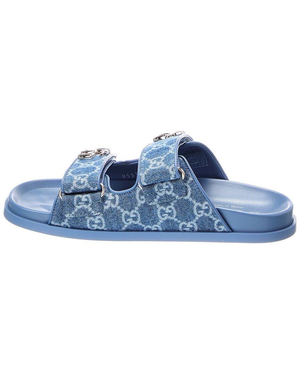 Gucci Blue Gg Denim Sandal