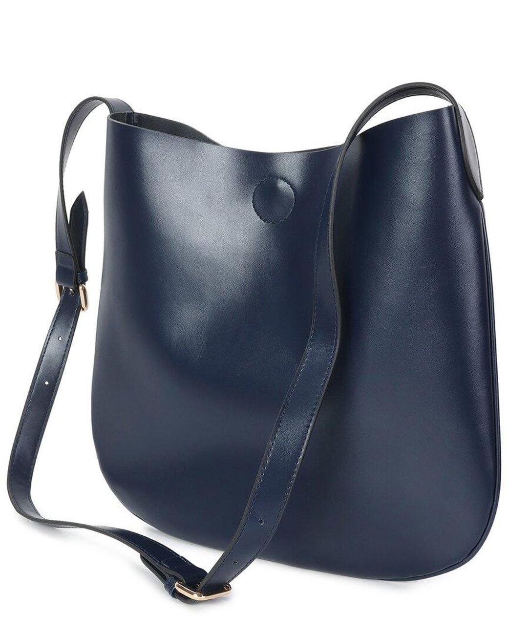 Tiffany & Fred Paris Blue Smooth Leather Bucket Bag
