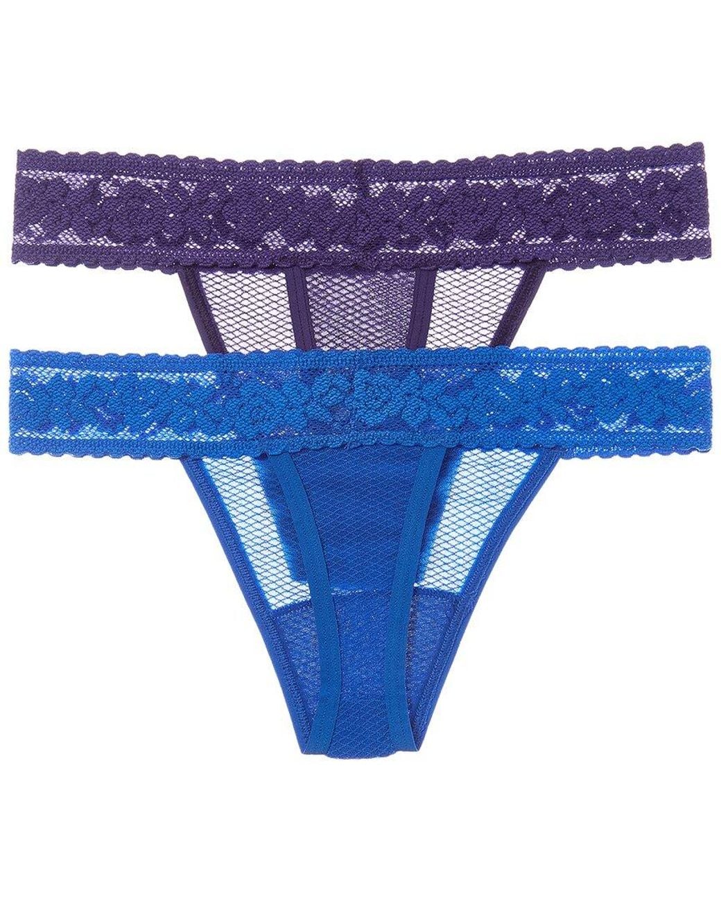 Commando Blue 2Pk Kitty Soft Thong