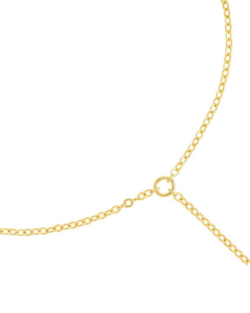 Sterling Forever Metallic 14K Plated Saskia Chain Toe Anklet
