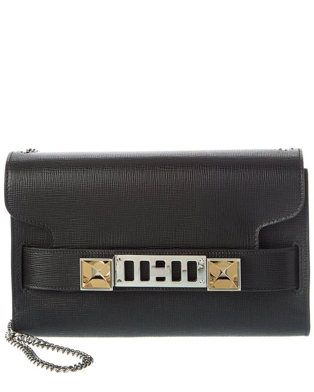 Proenza Schouler Black Ps11 Chain Leather Clutch