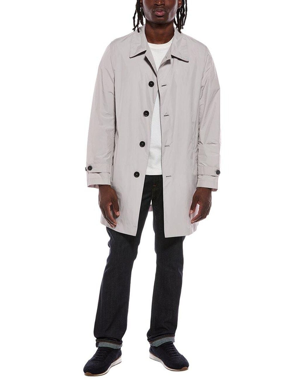 Canali Gray Rain Jacket for men