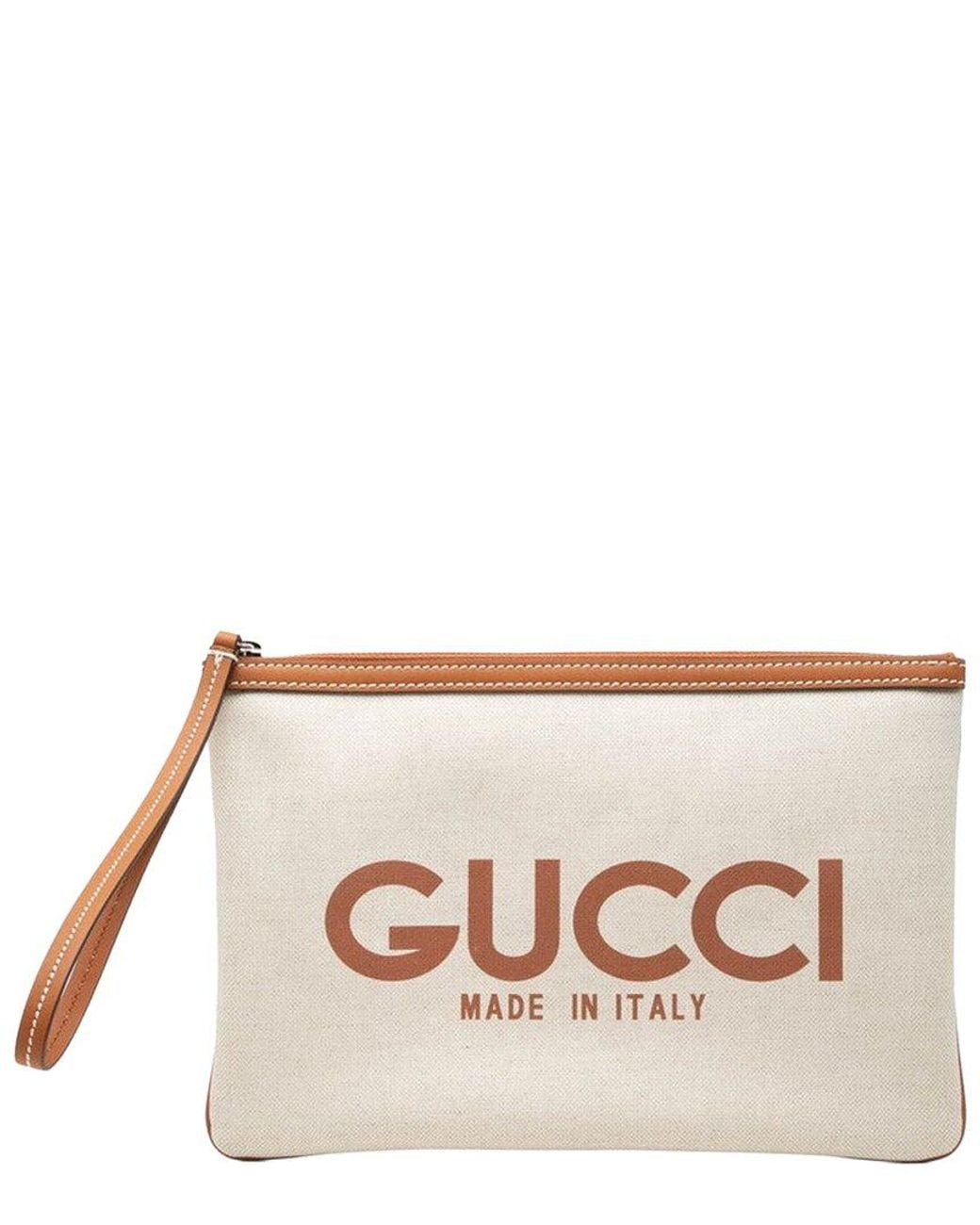 Gucci Multicolor Gg Supreme Canvas Logo Print Clutch Bag (Authentic Pre-Loved)