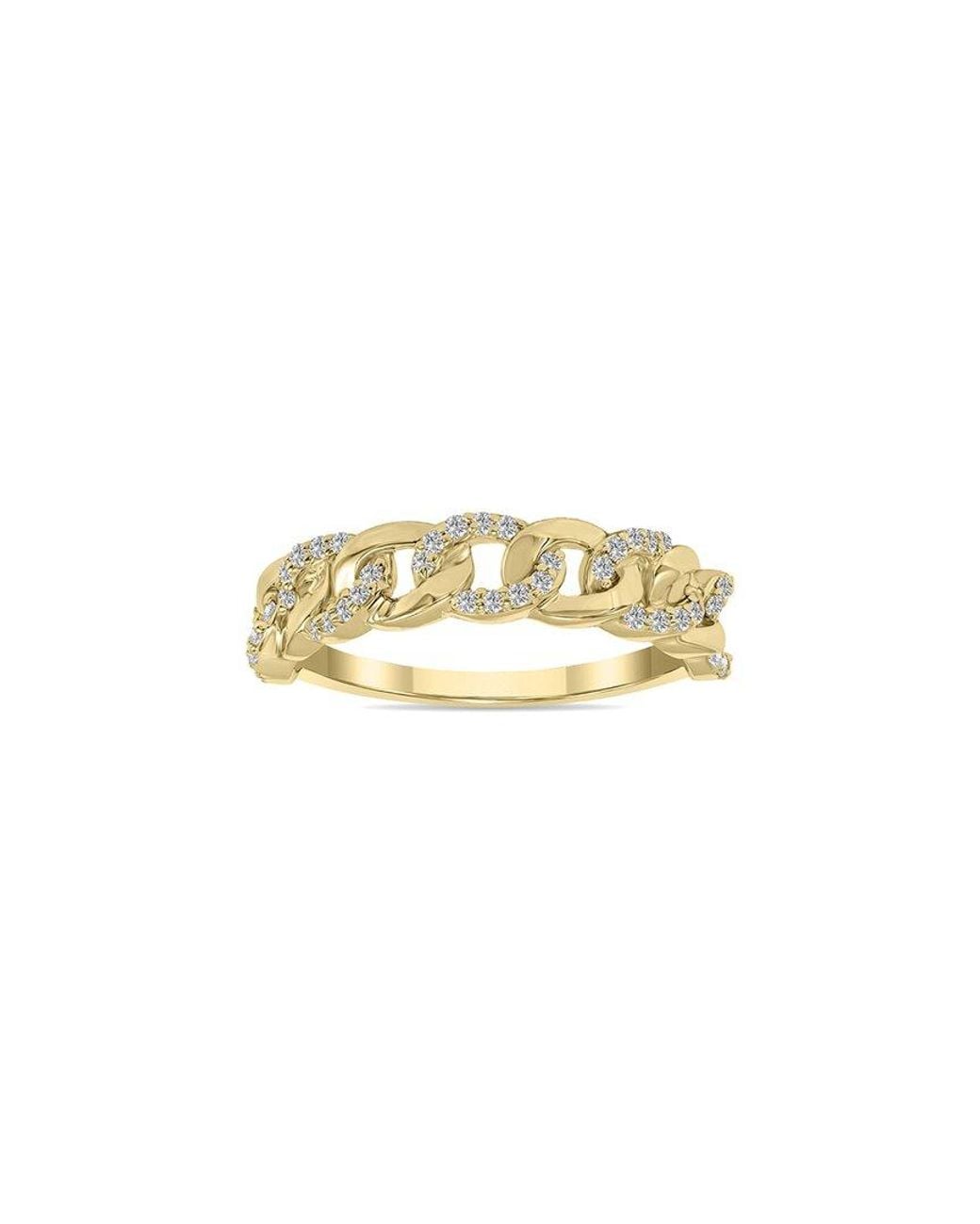 Lab Grown Diamonds White 14K 0.33 Ct. Tw. Lab-Grown Diamond Chain Ring